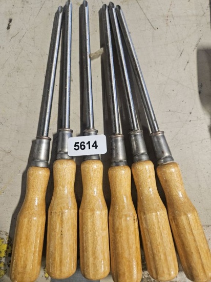 Vintage Wooden Handle Screwdrivers
