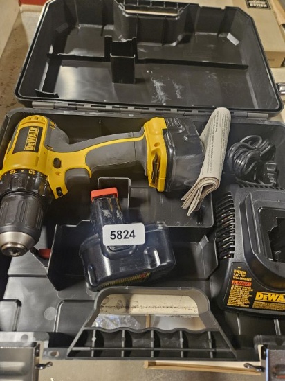 Dewalt Cordless With 2 Batteries And Battery Charger With Carrying Case