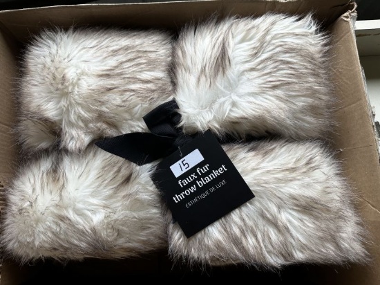 Estee Lauder Faux Fur Blanket