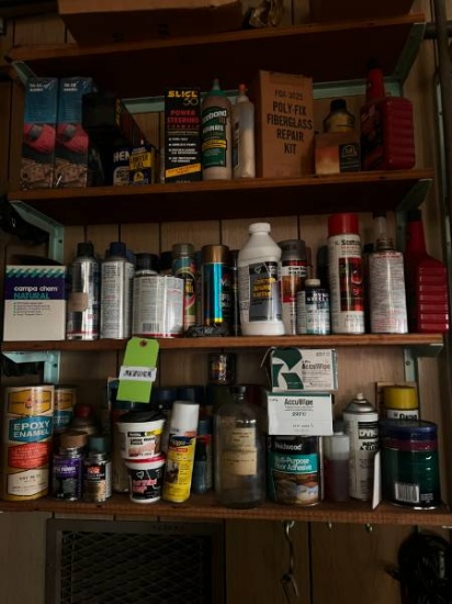 Shelf unit with contents