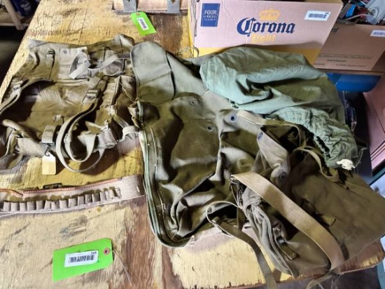 Military Canvas Backpack Set