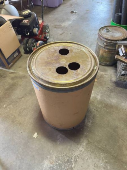 Metal Barrel with Holed Lid