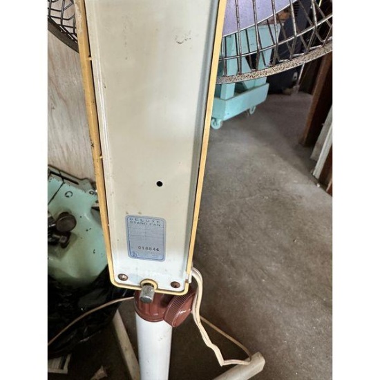 Deluxe Stand Fan - Vintage Fan, Oscillating Fan, Metal Cage, Stand Fan