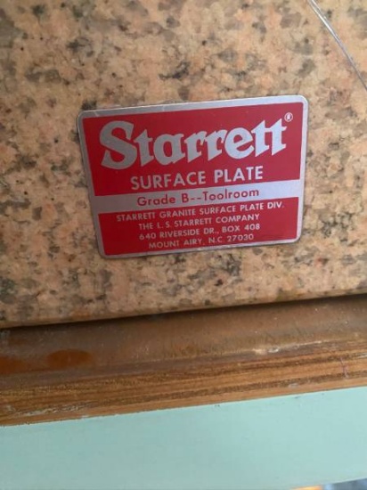 Starrett granite surface plate grade B