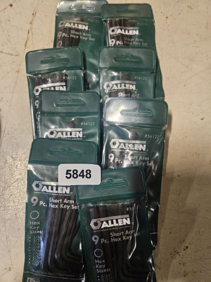 Allen 9pc Short Arm Hex Key Set