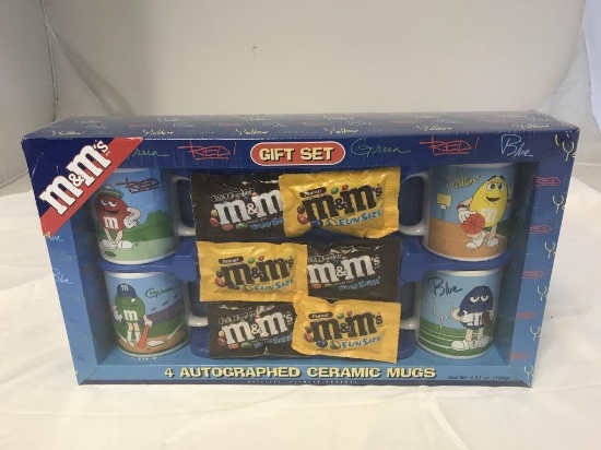 M&M's Sports Character Mugs Gift  Set of 4 NEW