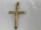 14 Kt Gold Cross Pendent  2.9g