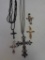 Lot of 5- crosses and cross necklaces