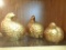 Lot of 3 Gold Tone Hen Figurines