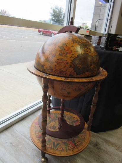 Old Italian Style Globe/Map Mini Bar