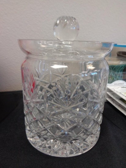 6" Cut Glass Container