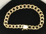 8 Inch heavy 14 kt Gold Bracelet  31.9 grams