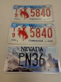 Lot of 3 - Vintage License Plates