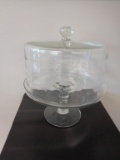 Large Glass Cake Stand with Lid