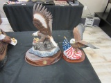 Lot of Two Porcelain Eagle Figurine