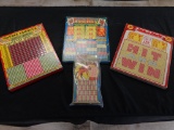 Lot of 4 Vintage Punch Board Game
