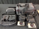 Lot of 9, cameras/binoculars and acces.