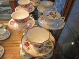3 Vintage English Bone China Tea Cups and Saucers