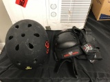 Child Helmet with wrist and elbow Pads Size S/M