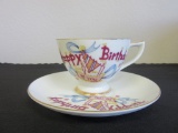 VTG Hand Painted Lefton China Tea Cup and Saucers