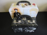 Lot of 2 Modern Elvis metal lunch Boxes