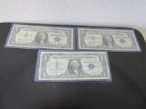 Lot of 3 Series 1957B Blue Seal Silver Note