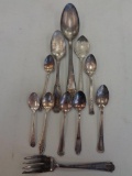 Lot of 11 Silver plated spoons and forks