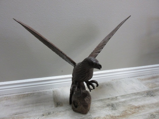 Hand carved ironwood eagle figurine