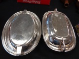 Lot of 2 Silver Plate Serving Trays