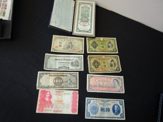 21 Pc Total 12 Bank Notes Old China +  9 Other