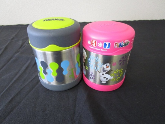 Lot of 2 Small Children's Thermoses