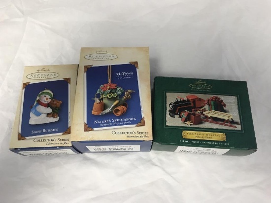 Lot of 3 Hallmark Keepsake Ornaments with boxes