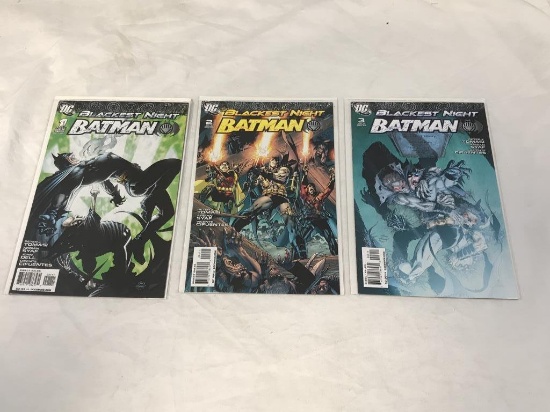 Batman Blackest Night #1 2 3 DC 2009 Comics Set