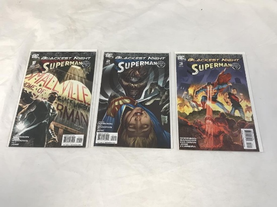 Superman Blackest Night #1 2 3 DC 2009 Comics Set