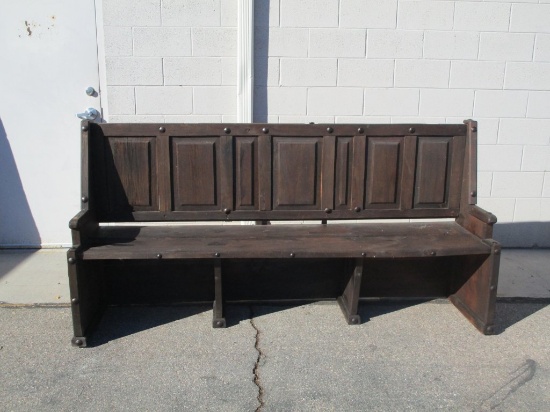 Rustic Spanish Mission Style Church Pew