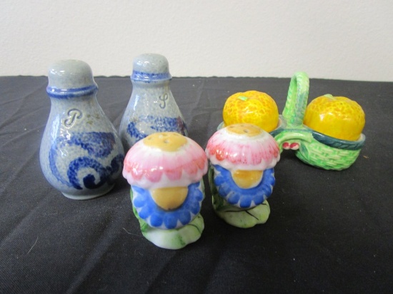 3 PR VTG Salt & Pepper Occupied Japan Garden Motif