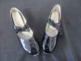 Tap/ Jazz Shiny Black Size 7 Dance Shoes VTG