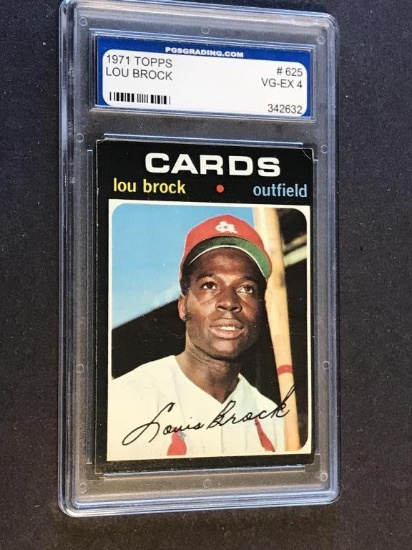 1971 Topps #625 Lou Brock Graded CG-EX 4