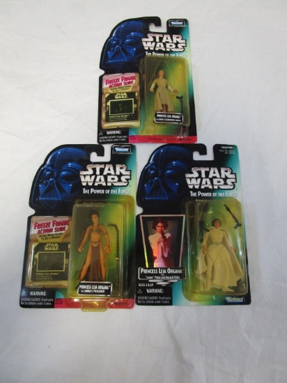 3, Late 90's Star Wars Prin. Liea  Action Figures