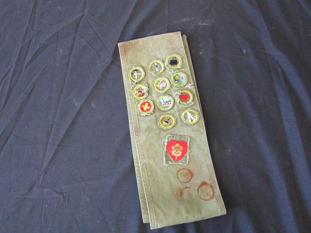 Vintage BSA Sash w/ Merit Badges