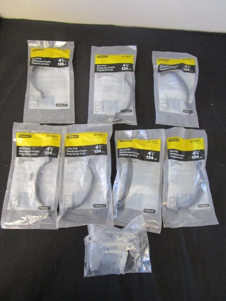 8 PC (7) Stanley Door Pulls NEW & (1) Hinge