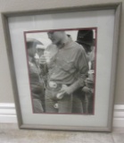 B & W Photo Framed Tint Budweiser Cowboy K. Reilly