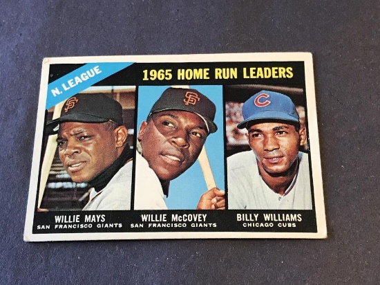 1966 Topps #218 AL Home Run Leaders Baseball Card