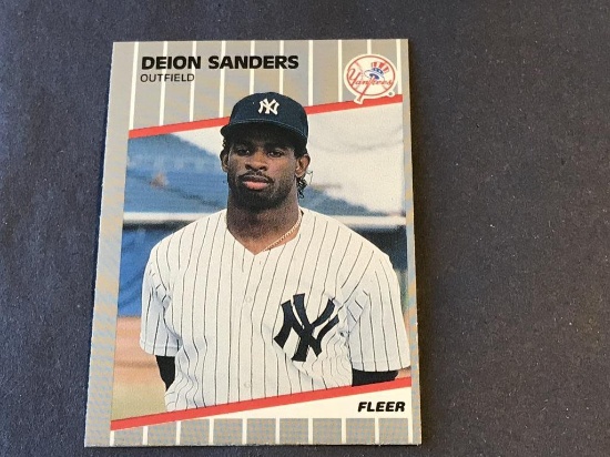 1989 Fleer Update # U-53 Deion Sanders Rookie Card