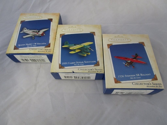 Lot of 3 Hallmark Collector series Planes