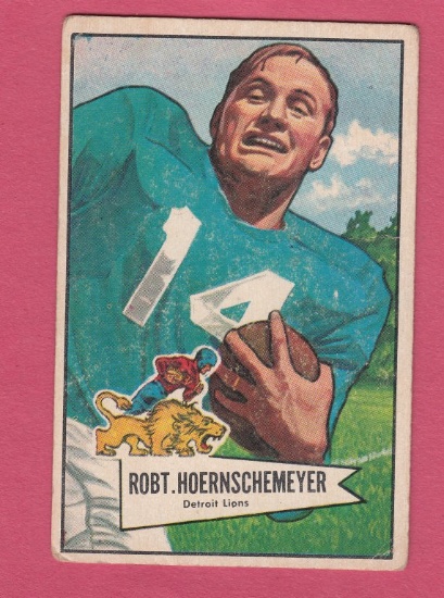 1952 Bowman Large #79 Bob Hoernschemeyer Lions
