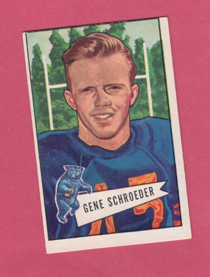 1952 Bowman Large #70 Gene Schroeder Rookie