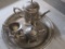 Lot of 4 Silver Plate Tea Set on a Tray