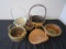 Lot of 6 Wicker Baskets