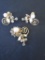 Vintage matching opal screw on earrings & pendant